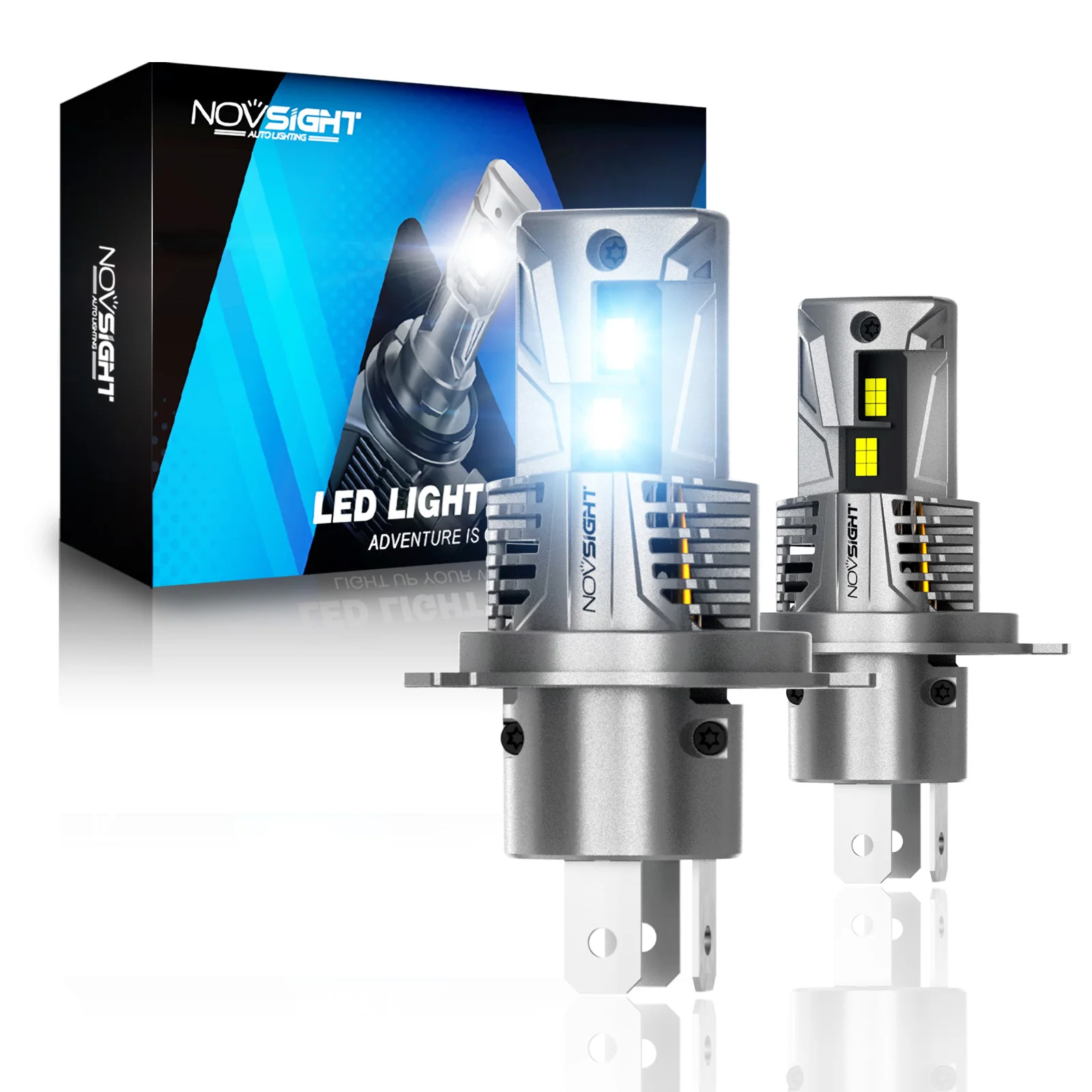 NOVSIGHT A500 N62 H4 LED Car Headlight 6500K White Color 20000LM 90W LED Auto Headlamp High Brightness Bulbs Plug and Play