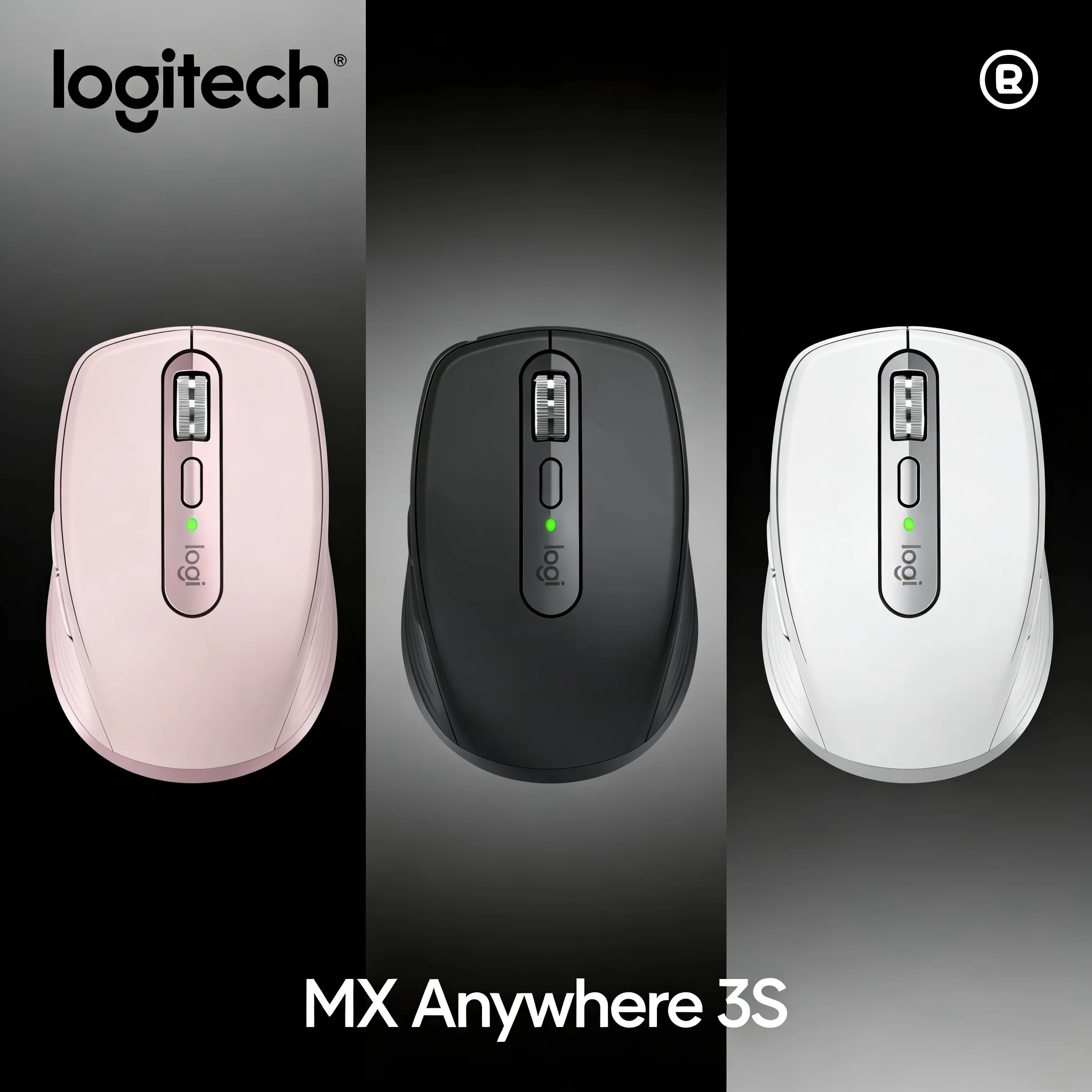 

MX Anywhere 3S 8000DPI High Precision Mouse Glass Surface Sensor Thumb Rest Anti-Slip