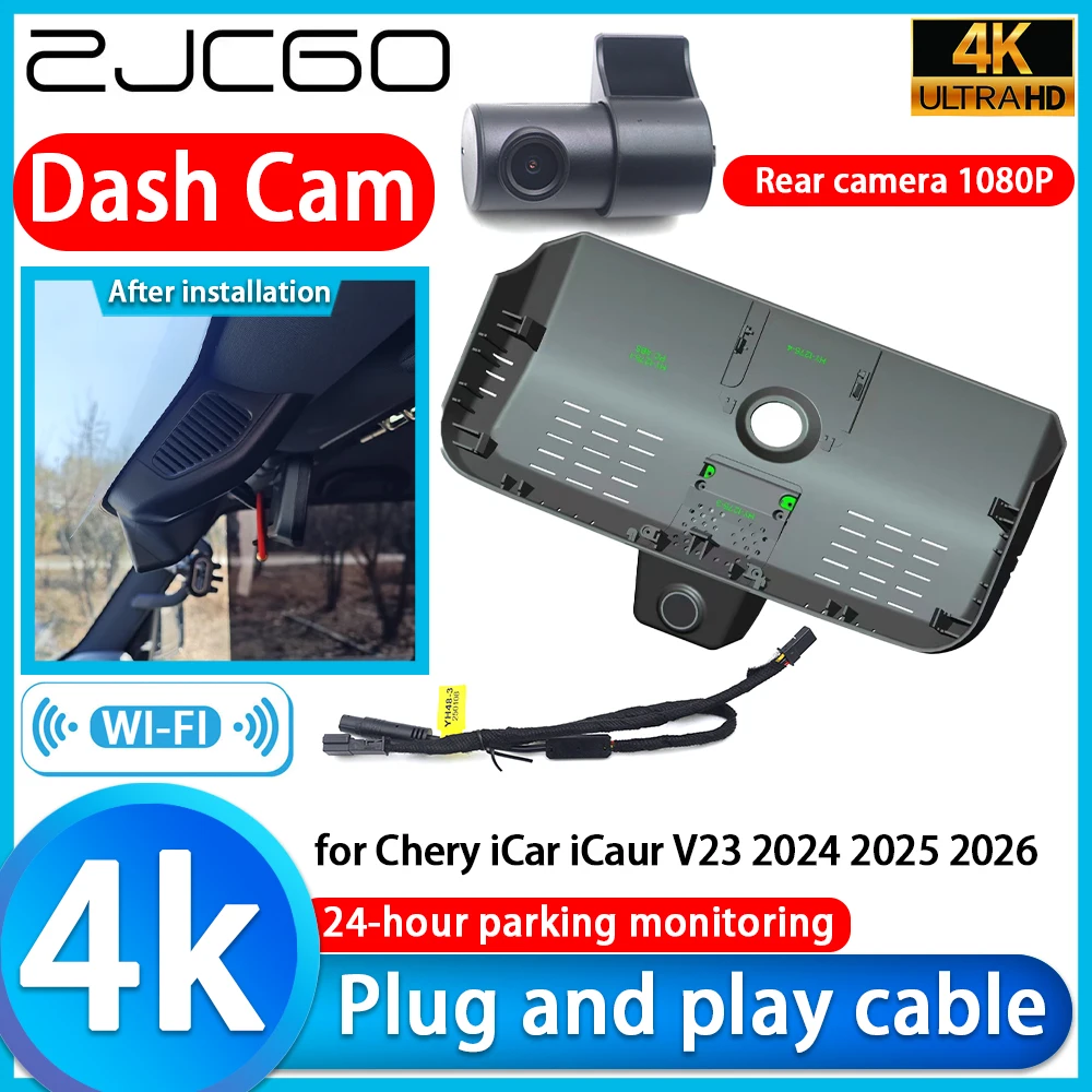 

for Chery iCar iCaur V23 2024 2025 2026 Wifi 4K DVR Dash Cam Car Camera Sony Lens Video Recorder G-Sensor Parking 24h Monitor