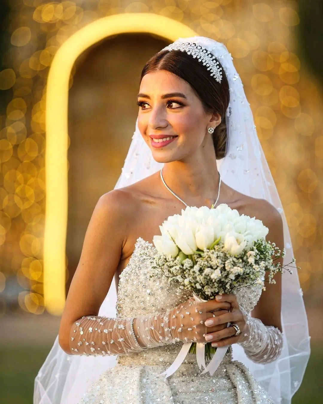 Exquisito vestido De Novia De Sirena sin tirantes, lentejuelas, cuentas De perlas, Vestidos De Novia hechos a medida