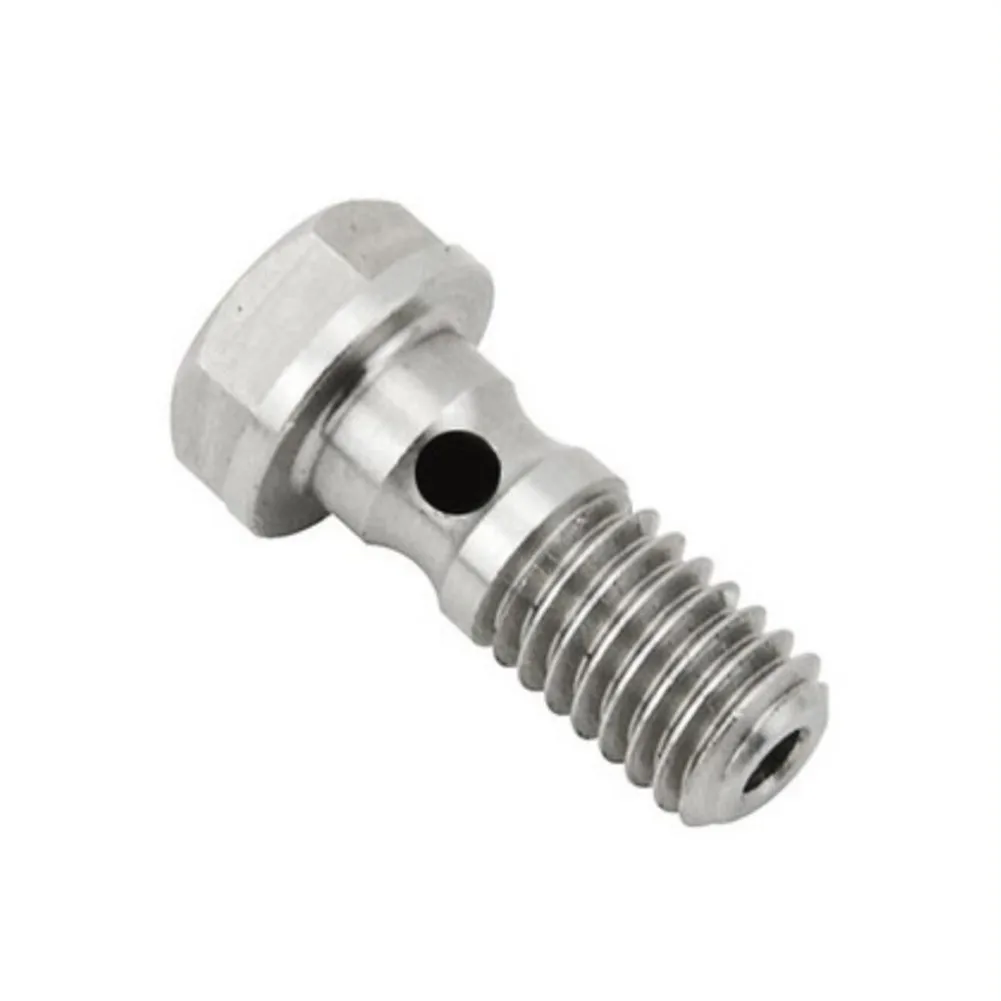 Mountain Bike Disc Brake Banjo Bolt M6x1.0 Steel Fitting for HOPE Brakes Bicycle Hydraulic Caliper Replacement Part Silver 5g