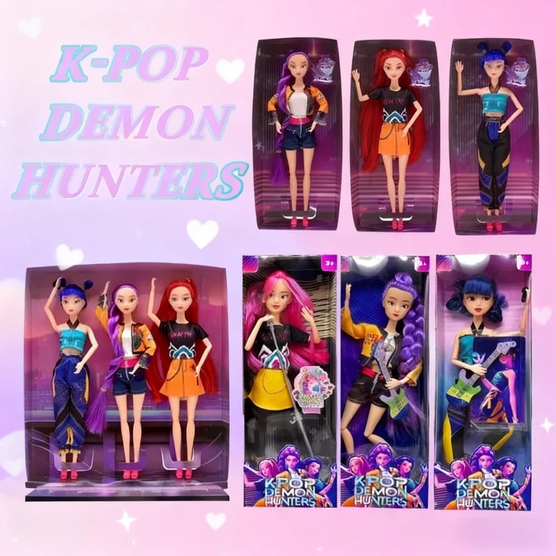 

K-pop Demon Hunter Witch Hunter Group High Appearance Rubber Doll Figurine Girl's Heart Decoration Holiday Gift