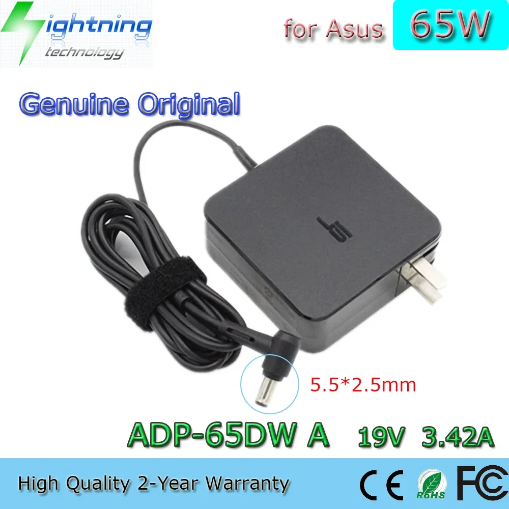 New Original 65W 19V 3.42A 5.5*2.5mm ADP-65DW C Laptop Adapter for Asus VivoBook 17 X705UQ X705FD with plug Charger