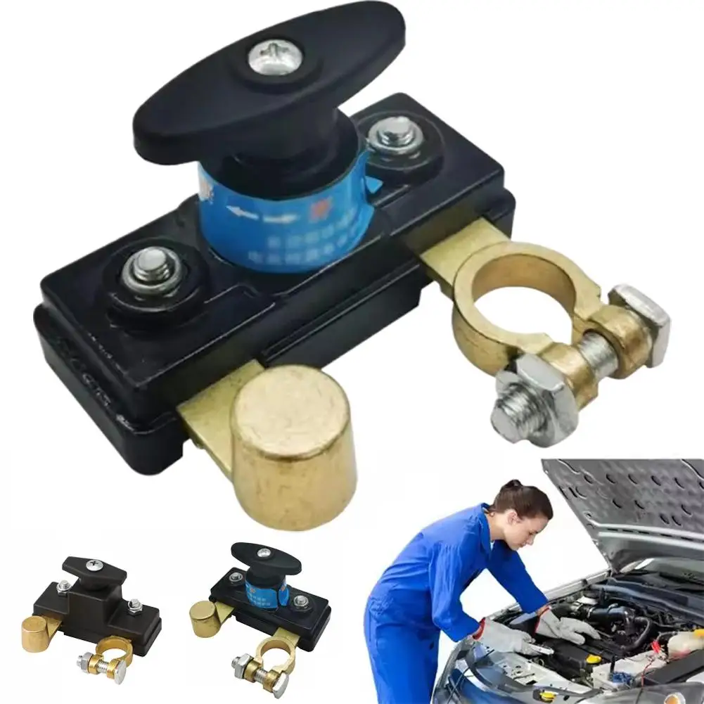 Battery Disconnect Switch 12V 24V Car Battery Cut Off Switch, Top Post Battery Power Shut Off Isolator for Car RV ATV Motorcycle