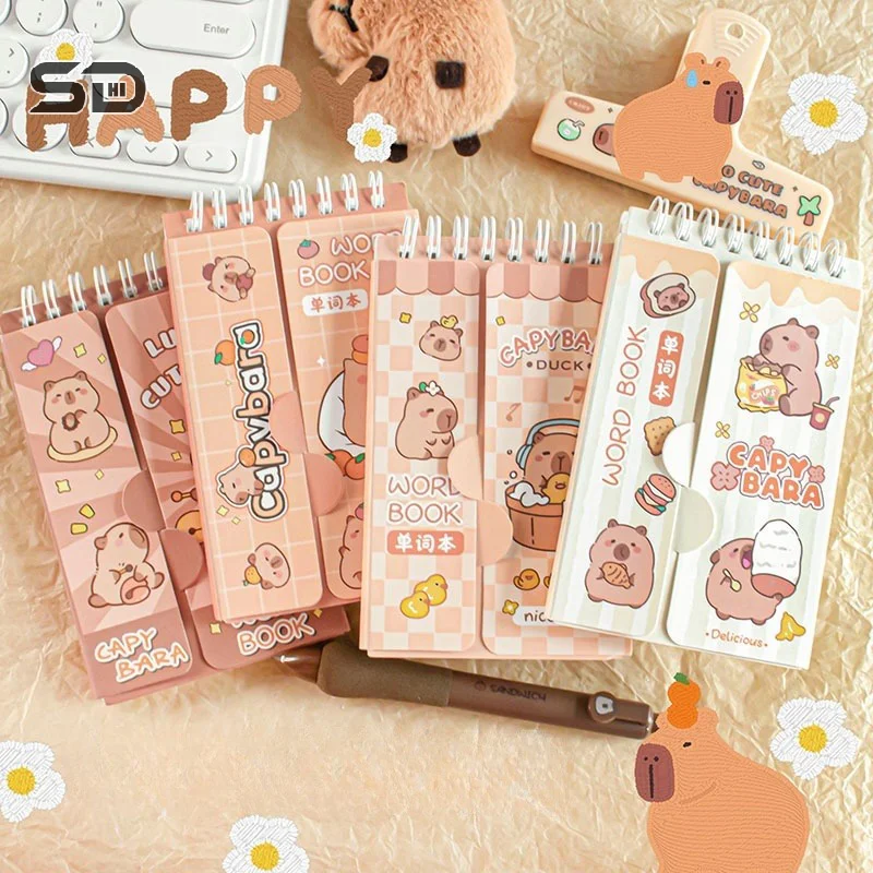 1 ชิ้นแฟชั่นการ์ตูน Capybara โน้ตบุ๊คน่ารัก Mini Notepad แบบพกพา Pocket Book เครื่องเขียนนักเรียนของขวัญโรงเรียนอุปกรณ์สํานักงาน