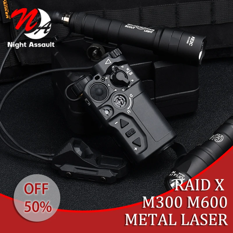 M600 M600U Flashlight M300 M300C Weapon Gun light Lanterna Airsoft Rifle Tactical RAID X Metal Red Dot Blue IR Strobe Laser Acce