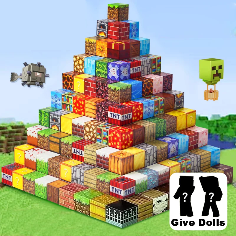 

Upgrades Magnetic Building Blocks Toy Build Mine Magnet World Set for Boys Girls STEM Montessori Sensory Cubes for Toddlers