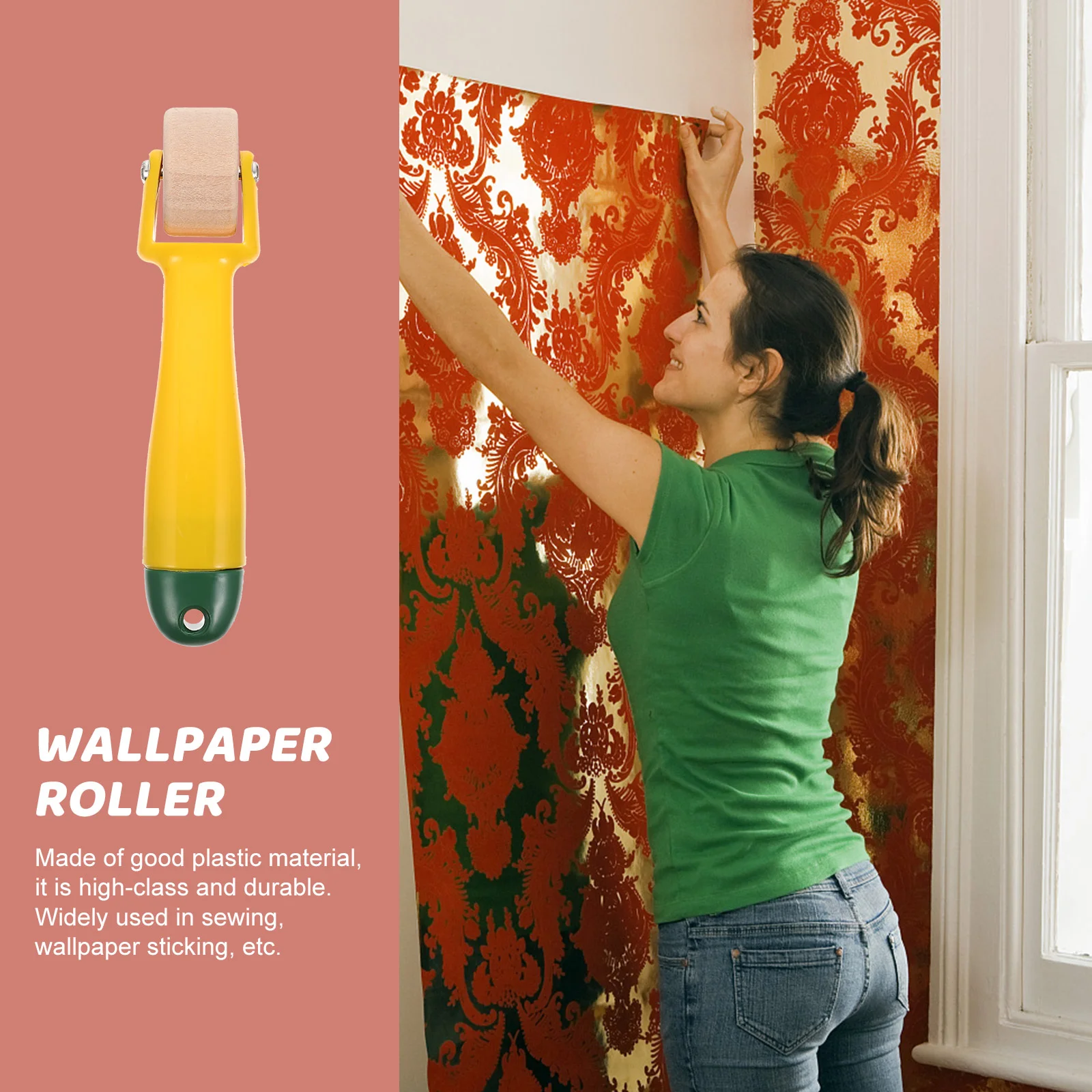 Wallpaper Roller Sticker Smoothing Tool Flat Pressing Wheel Manual Seam Rolling