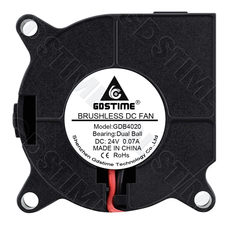 2pcs Gdstime DC 24V 40x40x20mm 40mm Brushless Dual Ball Blower Fan 4020B 4cm Mini 3D Printer Exhaust Turbo Blower Cooling Fan