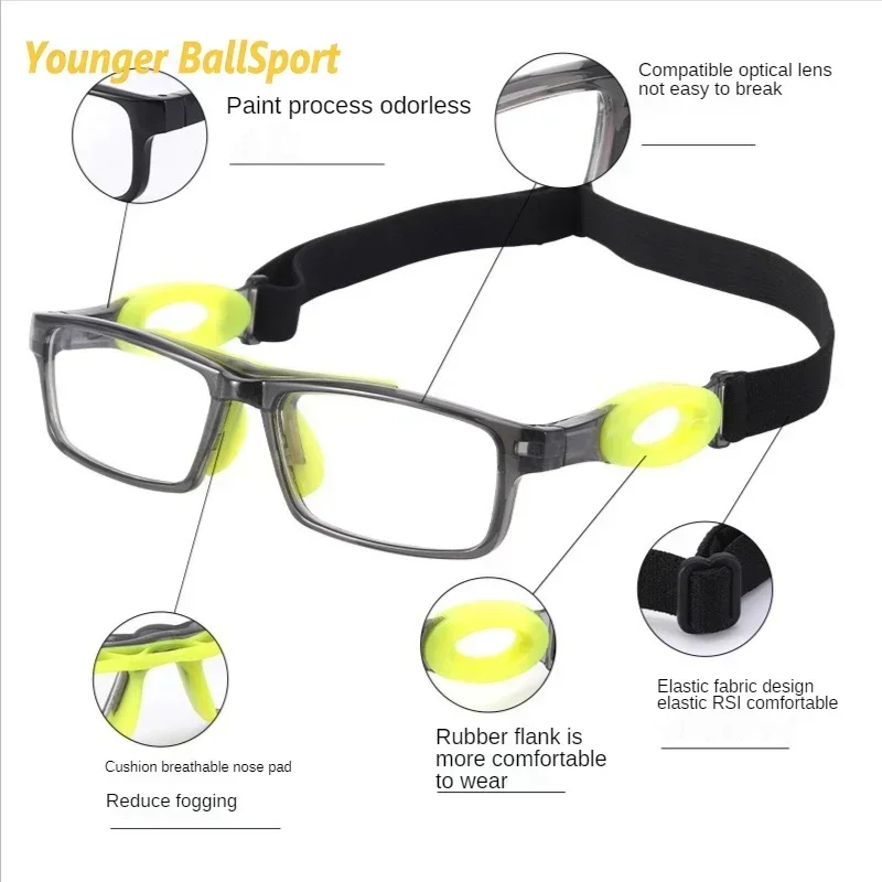 2024 Basketball Sport Eyewear Football Eye Anti-Collision Glasses Removable Training Goggles Cycling Glasses Customizable lenses