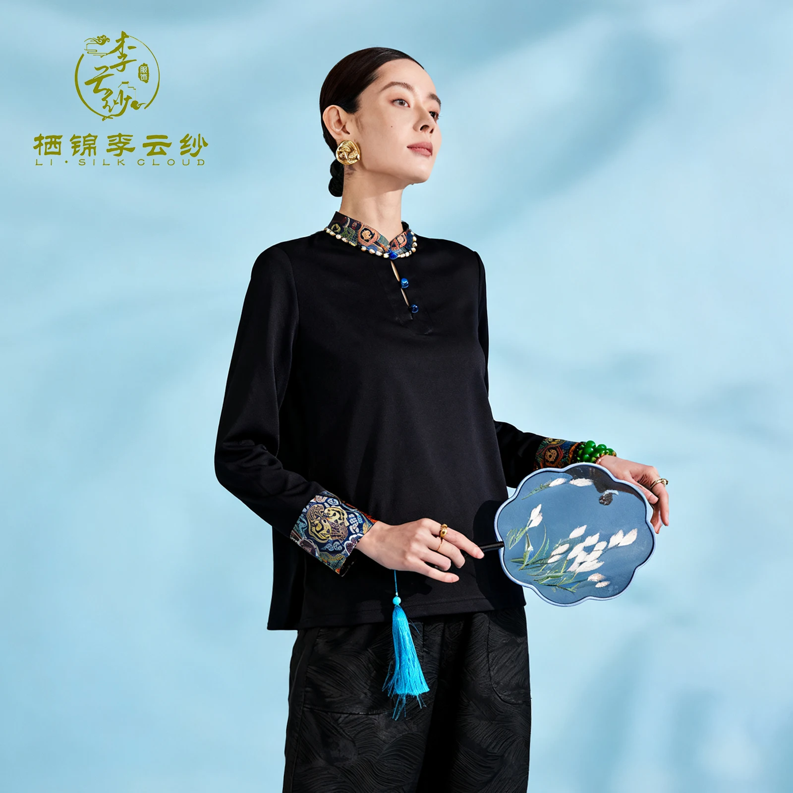 

Элегантная осенне-зимняя рубашка Xiangyunsha — шелковый шелк, блестящая, мягкая, теплая