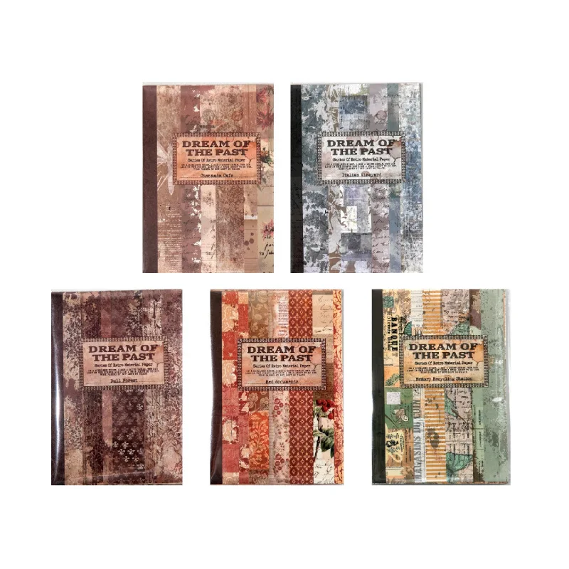 30 ورقة/مجموعة لوحات مذكرة المواد ورقة الحلم من مجلة الماضي سكرابوكينغ ورقة بطاقة خلفية ورق تزيين #5