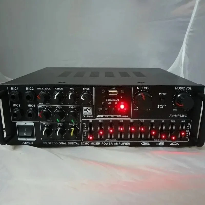 220V-240V 200W+200W AV-MP326C Professional digital ECHO MIXER amplifier Home karaoke amplifier with EQ equalization