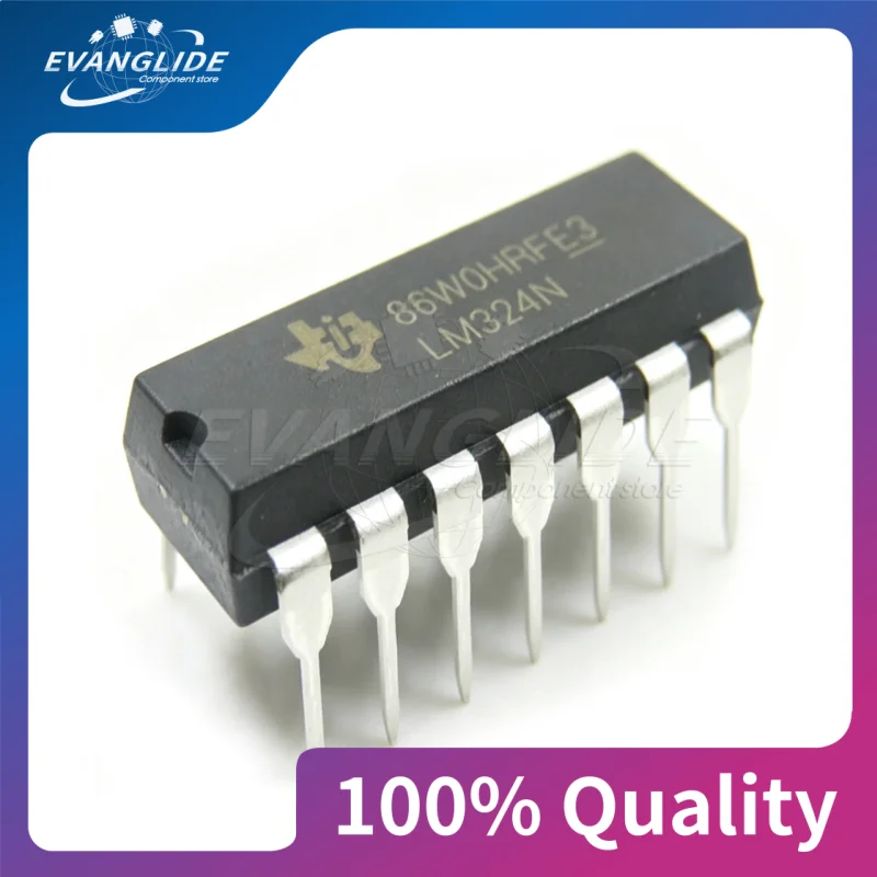 5 PCS/LOT LM324N LM324 Four-channel Operational Amplifier, DIP14, Straight-Through 14-pin