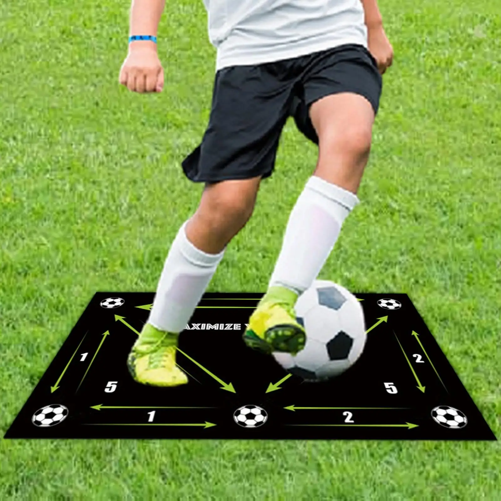 

Football Training Mat Durable Non Slip Foldable Kids Adults Dribble Training Mat Football Training Indoor Outdoor Equipment