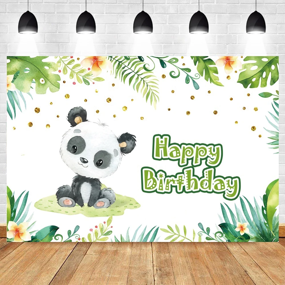 الطفل الباندا حفلة عيد ميلاد التصوير خلفية التصوير الفوتوغرافي الوليد الخيزران خلفية التصوير ديكور طفل صور استوديو فوتوزون
