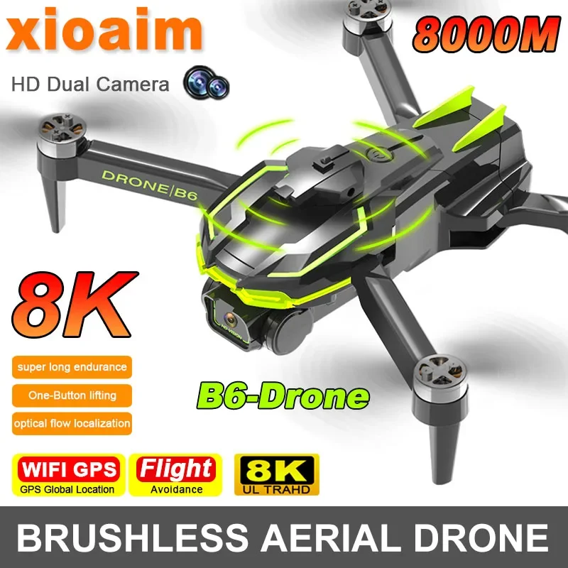 

For Xiaomi B6 Drone 5G Race Brushless Motor Dual Professional Aerial Photography Obstacle Avoidance Four-Axis RC Plane for Toys