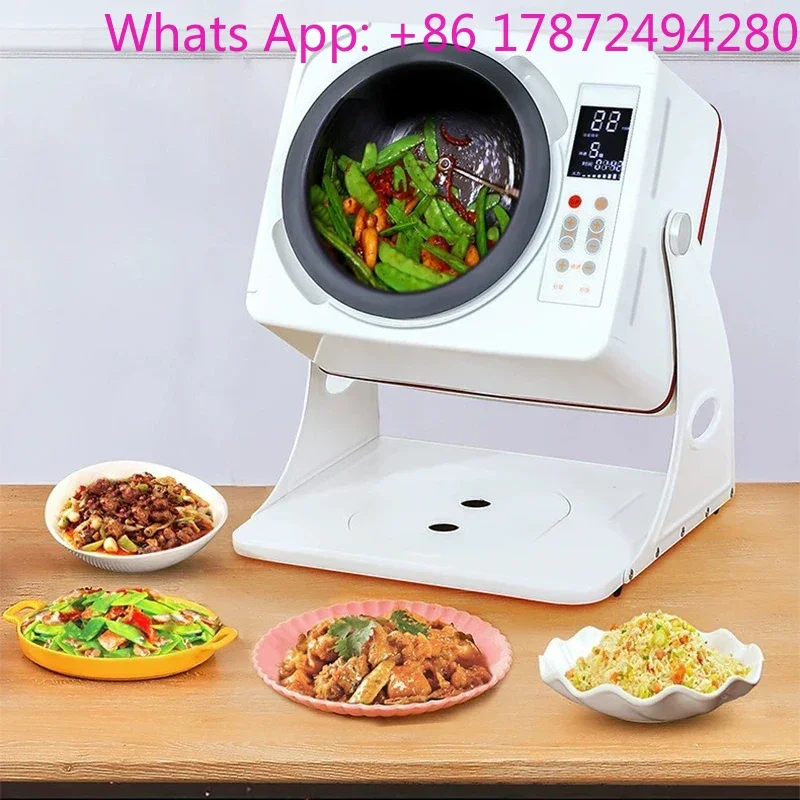 Automatic Cooking Machine 6L 2500W Commercial/ Household Cooking Robot Non-stick Wok Deep Pot Automatic Stir Fry 220-240V