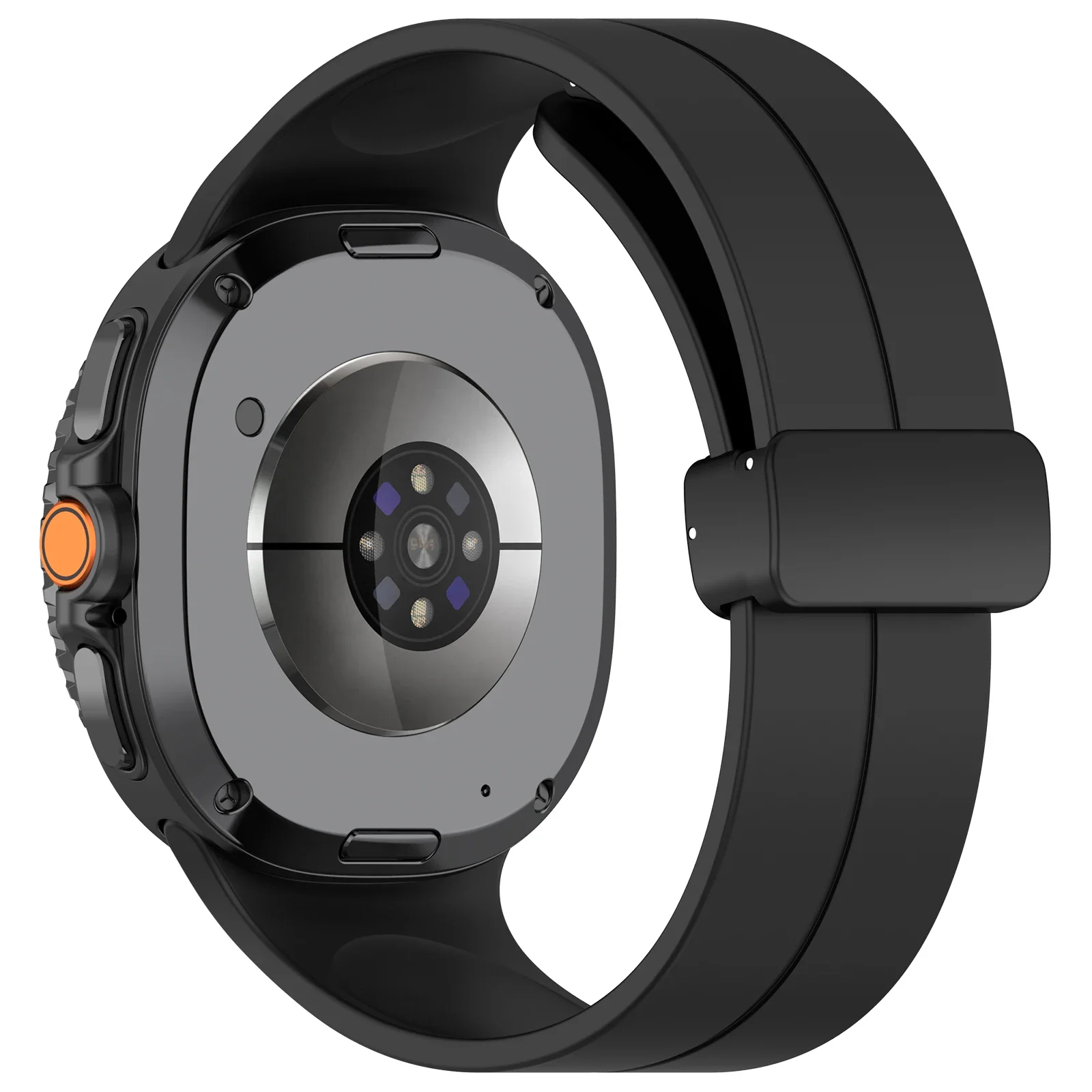 حزام بإبزيم مغناطيسي لساعة سامسونج جالاكسي 8 كلاسيك 8 44 ملم الترا 2 سوار سيليكون لساعة جالاكسي 8 44 ملم 40 ملم ملحقات