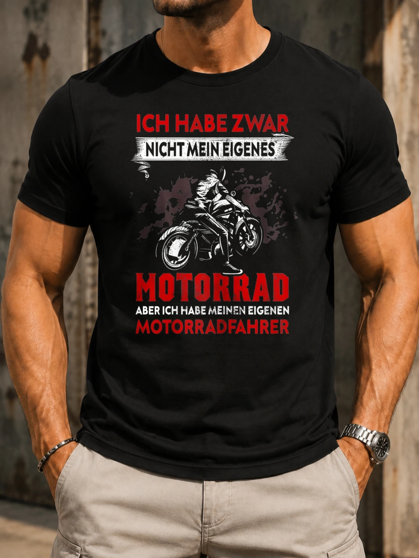 I Do Not Own a Motorcycle but Have My Own Rider relationship joke Graphic featuring a bold  Unisex All T-Shirt