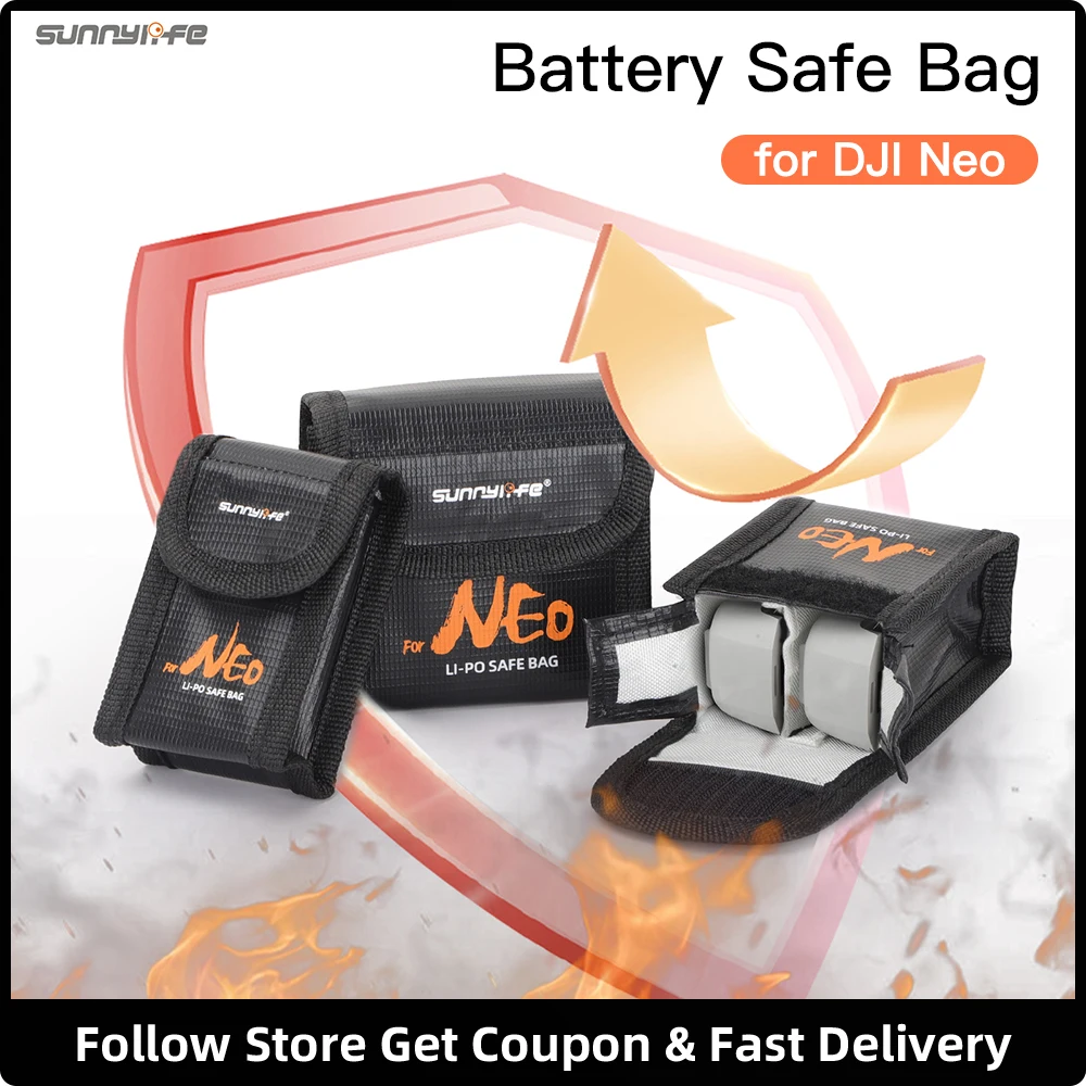 

Battery Safe Bag for DJI Neo Heat-Resistance Explosion-Proof Lipo Battery Safe Bag For DJI Neo Battery Storage Bag Accessories