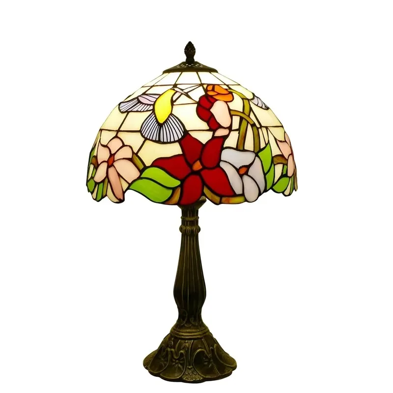 

Glass Lamps Hummingbird, Style Bedside Table Lamps with Light Emitting Diode Bulbs for Bedroom Living Room Home office Decor