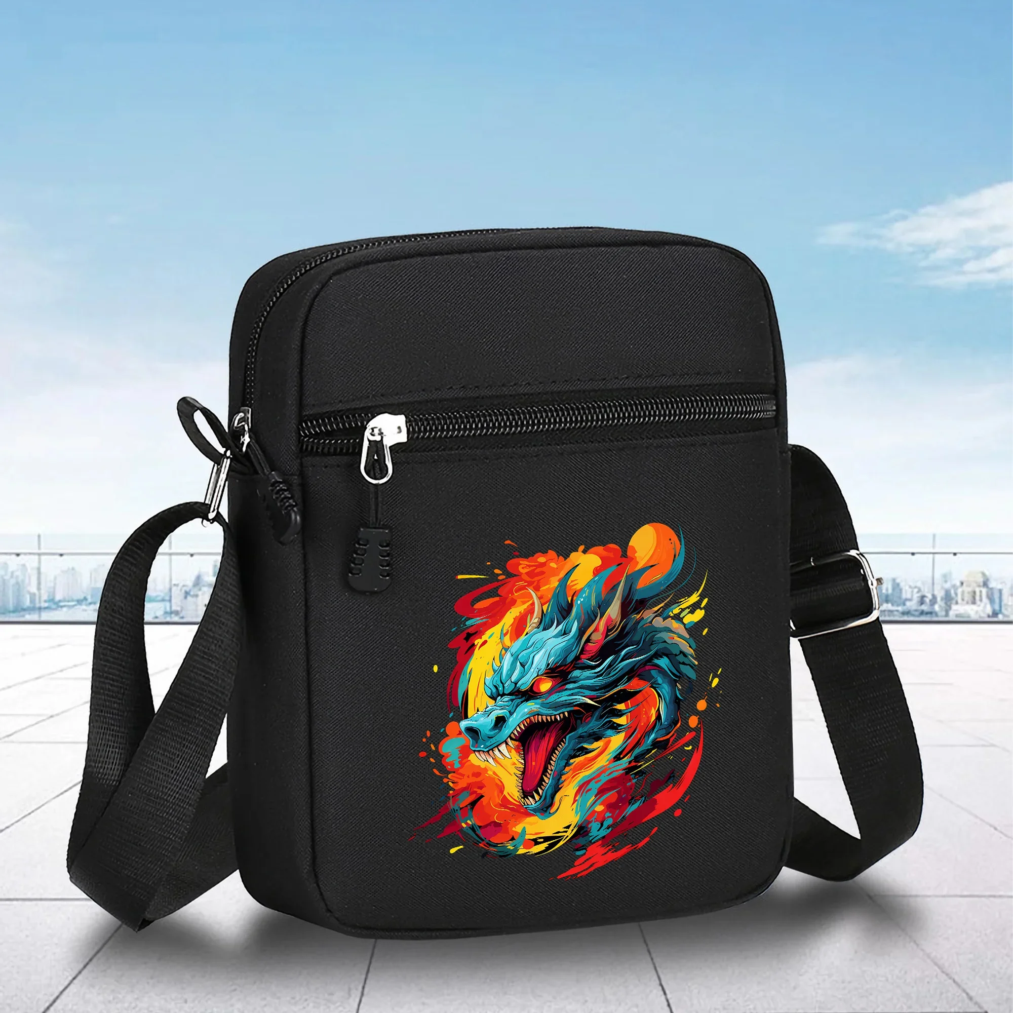 Сумка кросс-боди Loong миниатюрная из ткани Оксфорд, модная повседневная спортивная стильная сумочка с регулируемым ремешком и принтом для путешествий