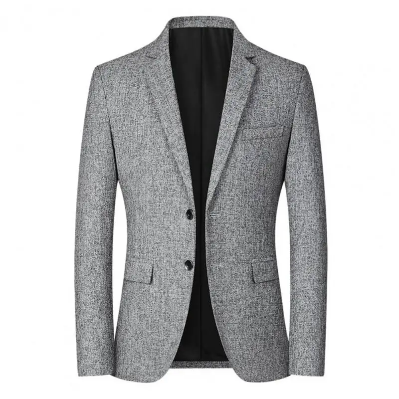 

Men Blazer Clothing Autumn Casual Suit Jacket Solid Color Single Breasted Autumn Winter Lapel Buttons Handsome Suit Blazers