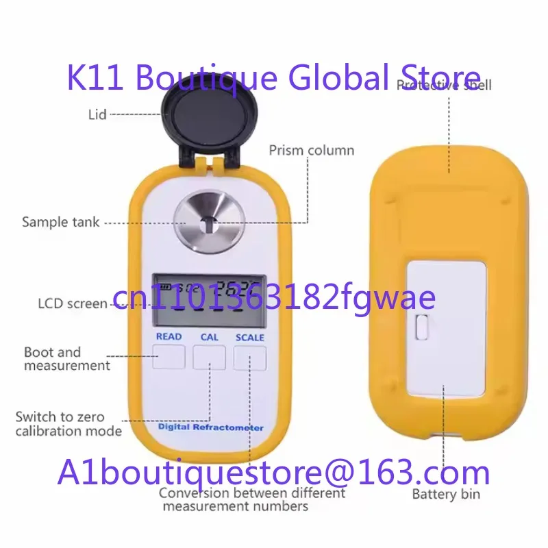 0-51% Electronic Digital Hydrogen Peroxide Concentration Meter Portable H2O2 Concentration Tester