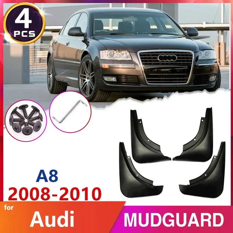 

For Audi A8 D3 2008 2009 2010 2nd 2 Gen Car-Mud-Flap Tire Fender Mudguard Mudflaps Splash Guard Accessories Auto-Goods Stickers