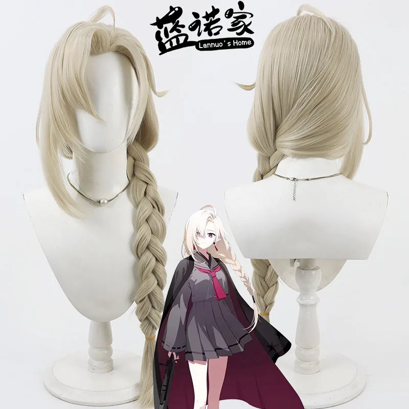 

Synthetic Hair Nanakado Ayame Cosplay Wigs Blue Archive Nanakado Ayame 80cm Long Light Brown Braided Wig Heat Resistant