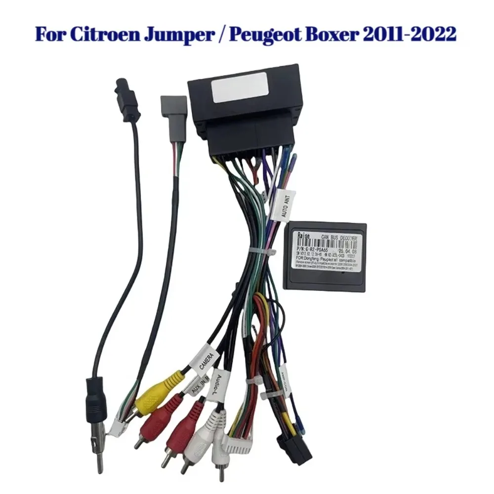 16Pin Car Wiring Harness Adapter with Canbus Box for Citroen Jumper / Peugeot Boxer 2011-2022 | Radio Power Cable