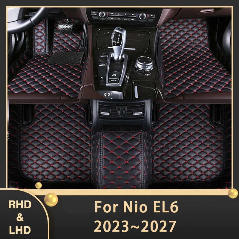 

Car Floor Mats For Nio EL6 ES6 MK2 2023 2024 2025 2026 2027 Waterproof Custom Auto Foot Pads Leather Carpet Interior Accessories