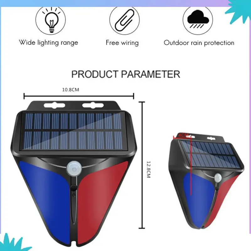 Alarme de detecção de luz de detecção de corpo humano ABZW com função impermeável para aviso ao ar livre