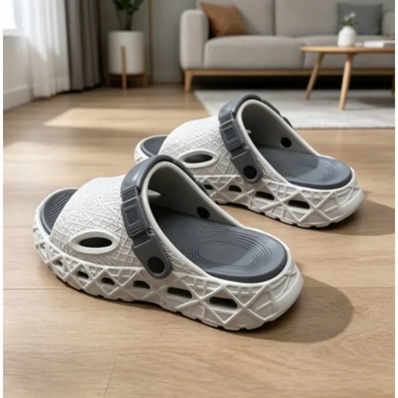 

Men's Summer Outdoor Sports Sandals Soft Bottom Anti-Slip Deodorant Dual Wear Shock Absorption Slippers Casual Beach Shoes