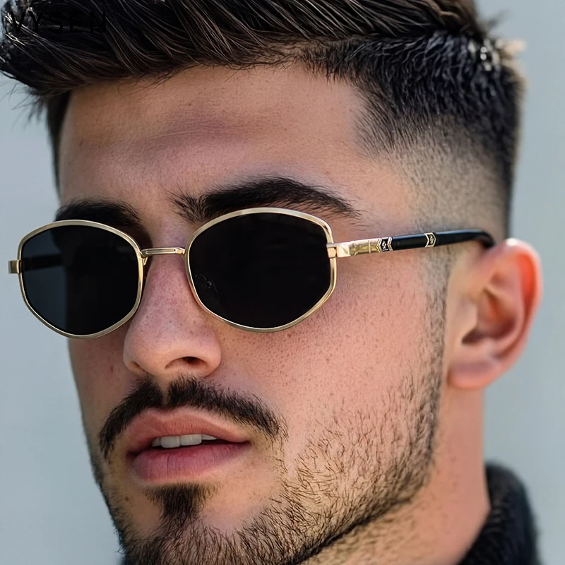 

Retro Small Frame Polygon Punk Sunglasses Men 2026 Luxury Brand Steampunk Hexagon Sun Glasses For Male Driving Shades Eyewear