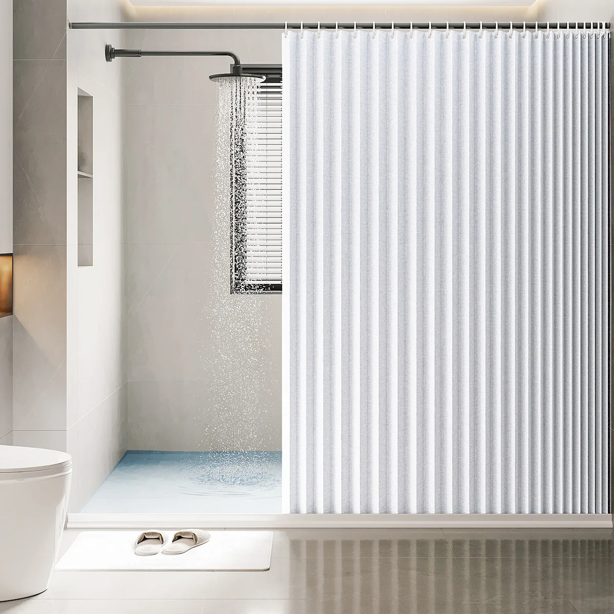 

10PC folding curtain series shower curtain is suitable for waterproof shower curtains in bathrooms