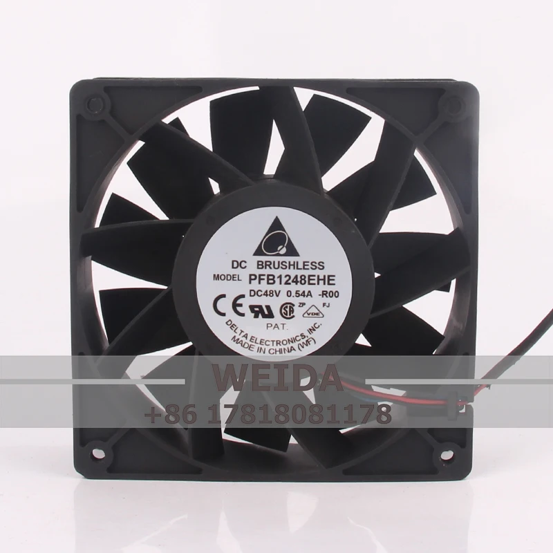 

PFB1248EHE-R00 Case Fan for DELTAT 12038 48V 0.54A Stop Alarm Frequency 120x120x38mm 12cm Converter Centrifugal Cooling Fan