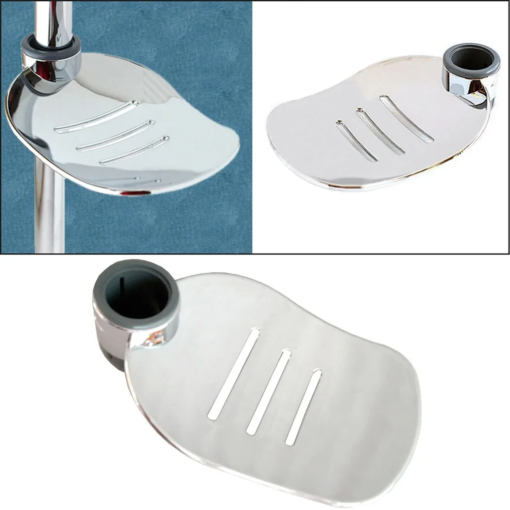 صحن الصابون حامل الصابون 25 مللي متر الناهض السكك الحديدية ABS البلاستيك قابل للتعديل الحمام كروم الأجهزة لا اللكم موزعات الصابون