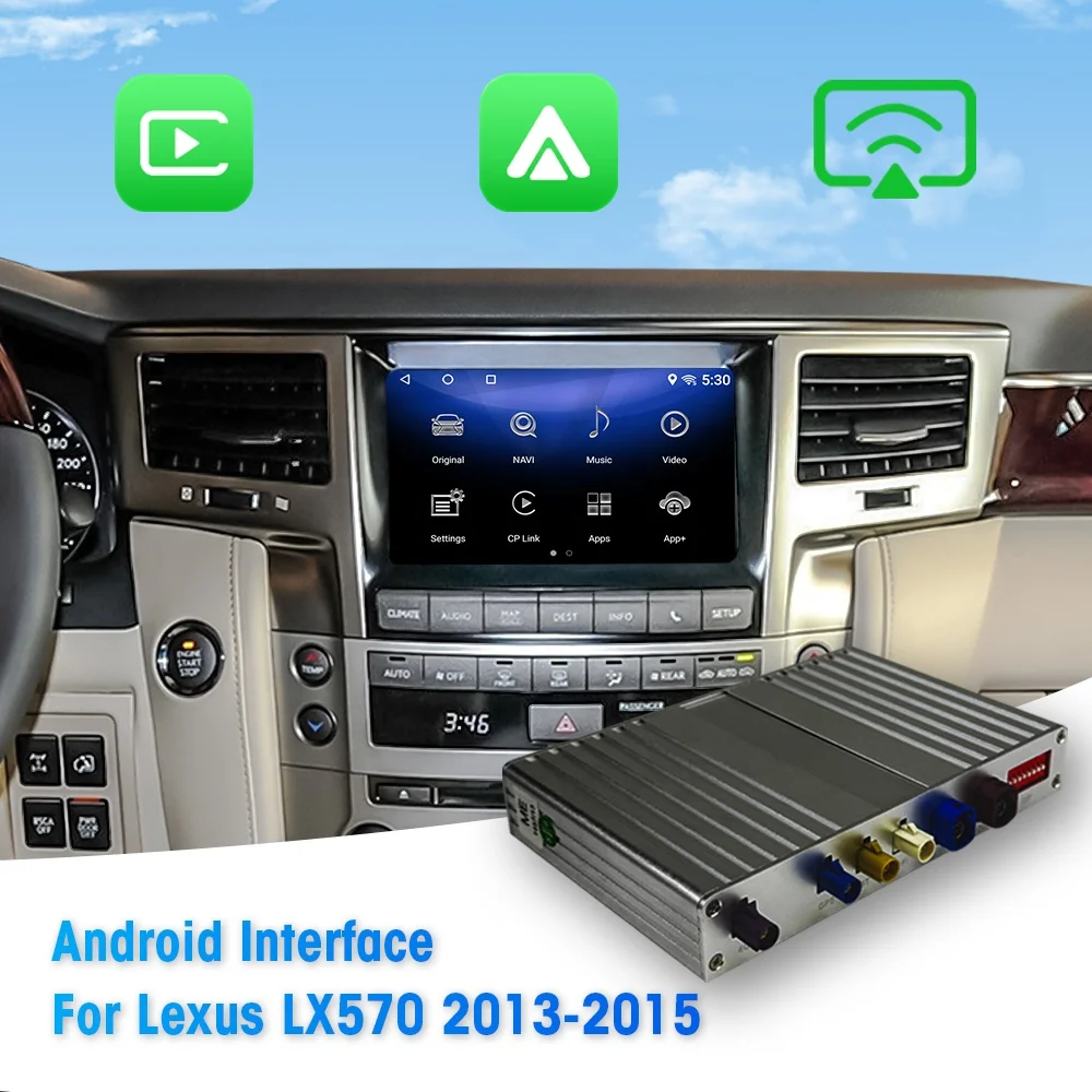 NewFor Lexus LX570 2013-2015 Android Interface Module with Wireless Android Auto & CarPlay Qualcomm Binarytek