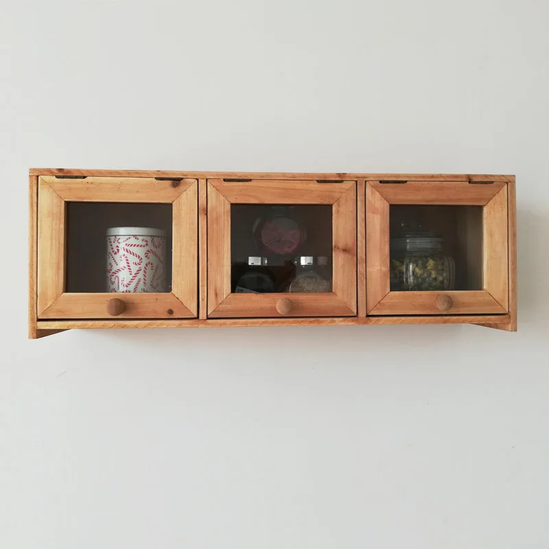 Upturn door, teacup storage cabinet, transparent glass desktop, small wall cabinet, kitchen countertop, wall, bowl storage box,