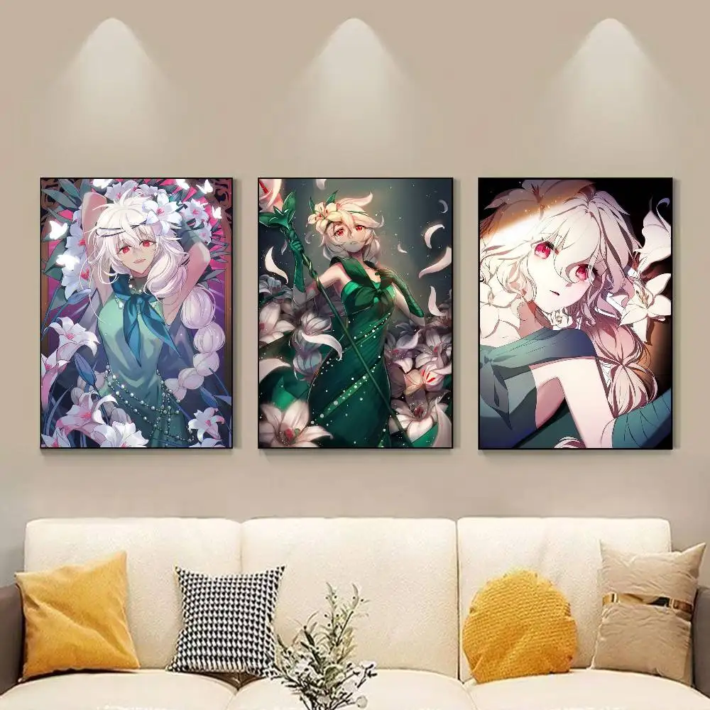 Run Kingdom White lily C-Cookie Poster HD Quality Wall Art Retro Posters For Home Room Wall Decor Self Adhesive