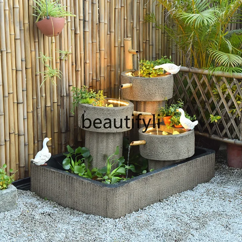 

Home balcony circulating water outdoor garden courtyard fish pond landscaping opening housewarming gift ornament