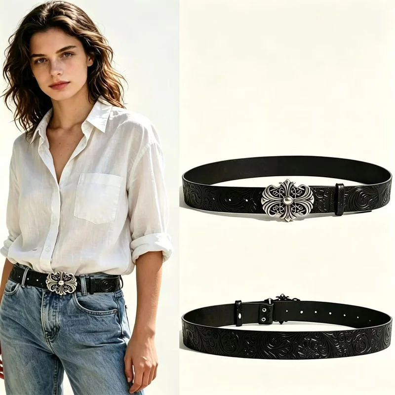 Retro Men's Belt Bohemian Style - Fashion Personalized Belt For Men Women Punk Rock Belts - For Jeans, Dresses & Casual Wear