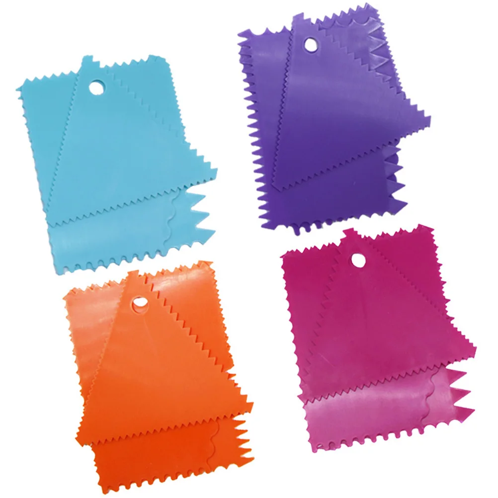 

3Pcs Multifunctional Plastic Scraper for Baking Cooking Cakes Dough Butter Pastry Smoothing Easy to Clean Random Color