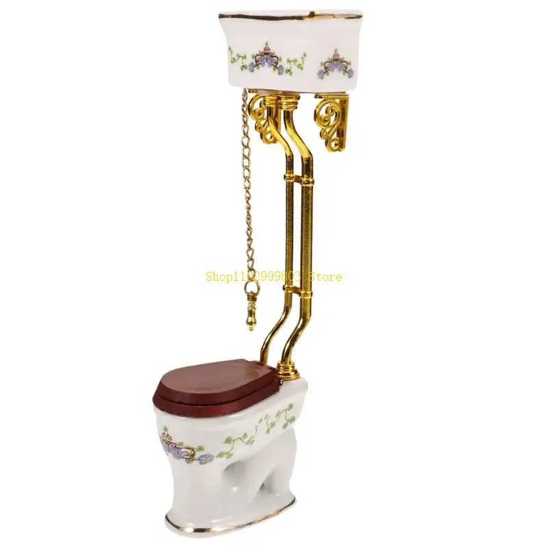 

Tiny Ceramic Toilet Model For DIY Dollhouses Furniture And Miniature Displays J0MF