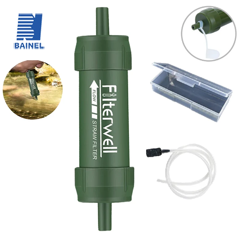 

Westtune Outdoor Mini Water Filter Straw Camping Purification Portable Hiking Water Purifier for Survival or Emergency Supplies