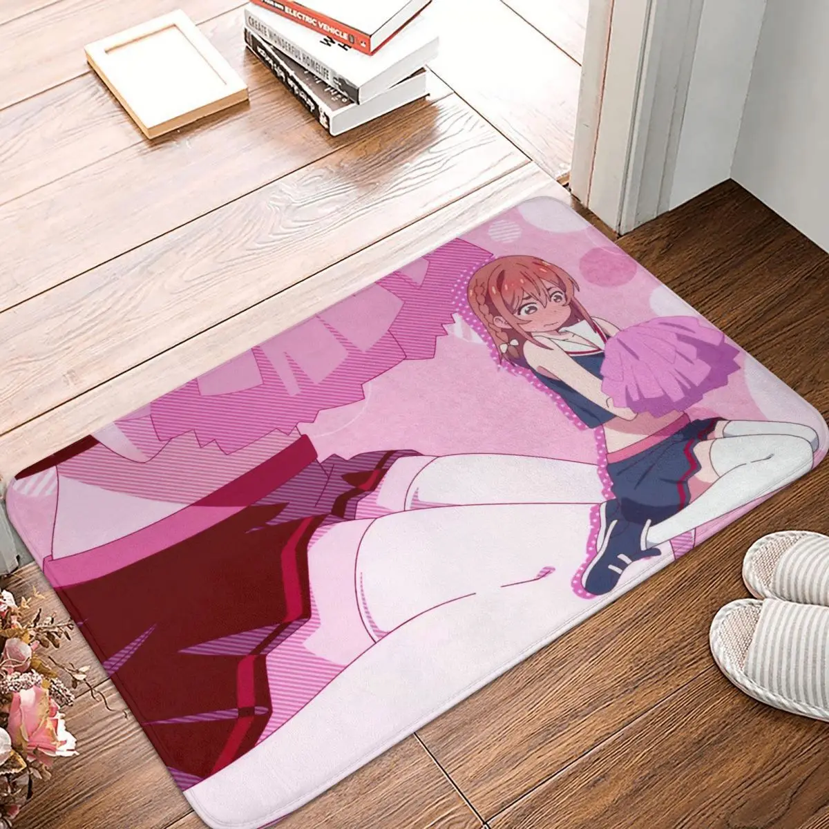 Cheerleading Team Ichinose Chizuru Anti-Slip Doormat Bath MatJapanese anime Rent-A-Girlfriend Balcony Carpet Welcome Rug