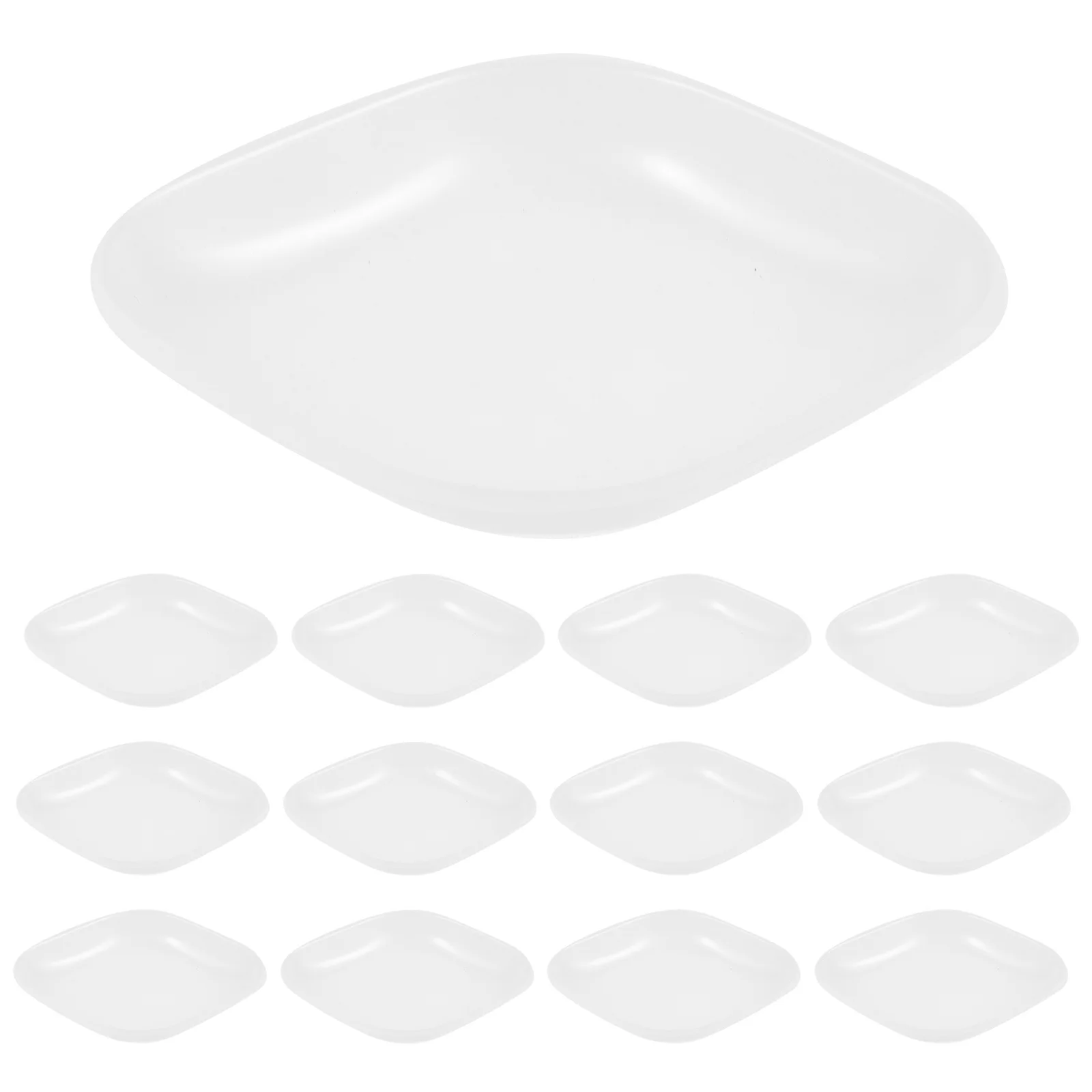 20 قطعة أطباق وزن المعين خفيفة الوزن صواني التوازن البلاستيكية لقياس السوائل الصلبة مساحيق معدات المختبرات المقالي القابلة لإعادة الاستخدام #4