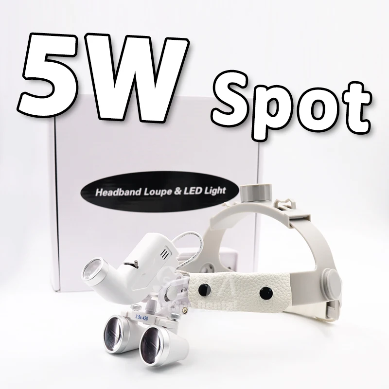 5W Focusing Headlight With Medical ENT Loupe Binocular Magnifier 2.5X 3.5X Optical Surgical Type With High Quality Magnification